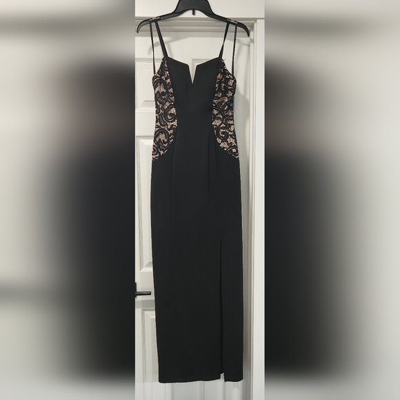 BCX Black Maxi Dress with Lace  and SequinDetails - Picture 1 of 7